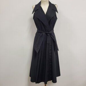 Finley Womens Sleeveless Midi Career Dress Size 6 Black Corpcore Professional